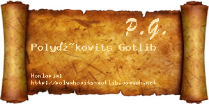 Polyákovits Gotlib névjegykártya